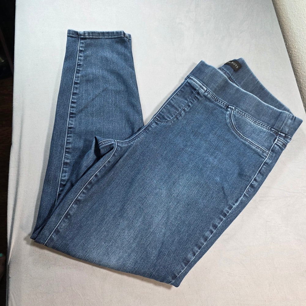 Talbots Womens Blue Cascade Wash High Rise Pull-On Jegging Jeans Size 14, VN5463